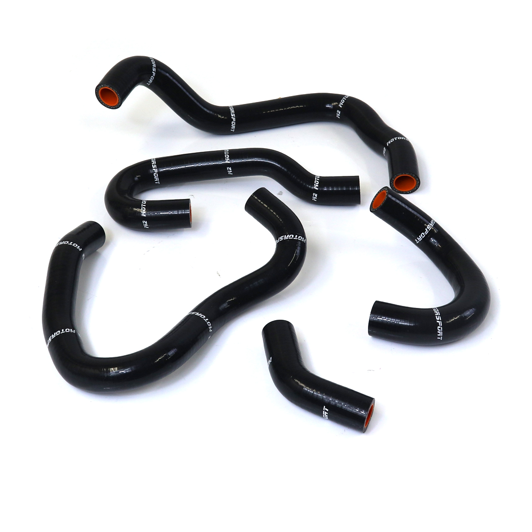 HONDA S2000 SILICONE RUBBER RADIATOR HOSES - BLACK -  2000-05 | M2 MOTORSPORT / M2-SRH-HON414BK