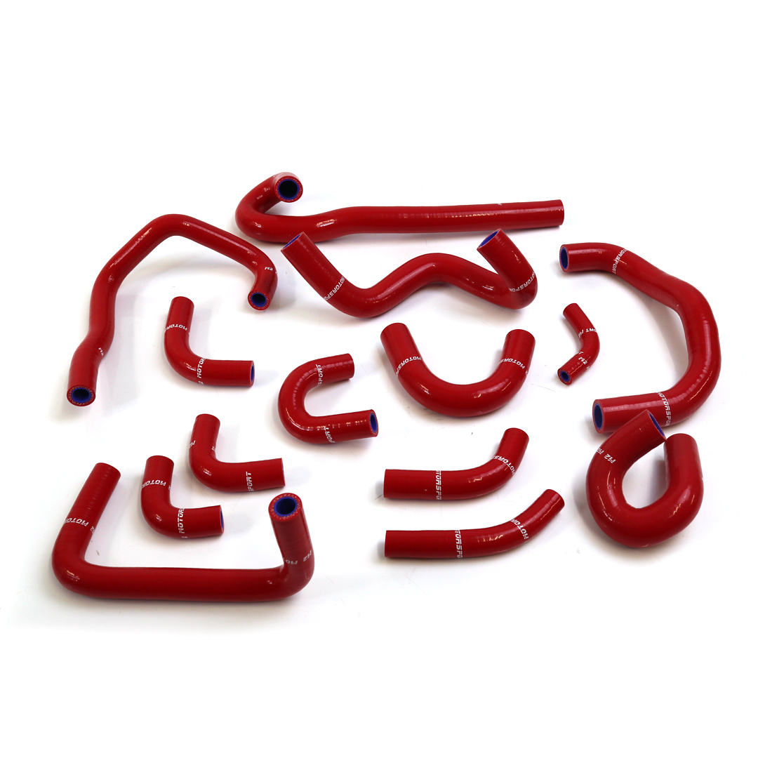 NISSAN R33 R34 GTR RADIATOR HEATER HOSES - RED - | M2 MOTORSPORT / M2-SRH-NIS116RD