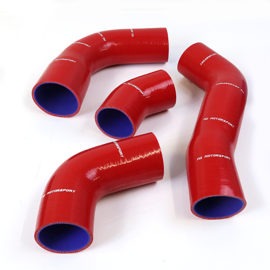 SUPRA 93-02 JZA80 2JZ SILICONE TURBO HOSES - RED - | M2 MOTORSPORT / M2-STH-TOY095RD